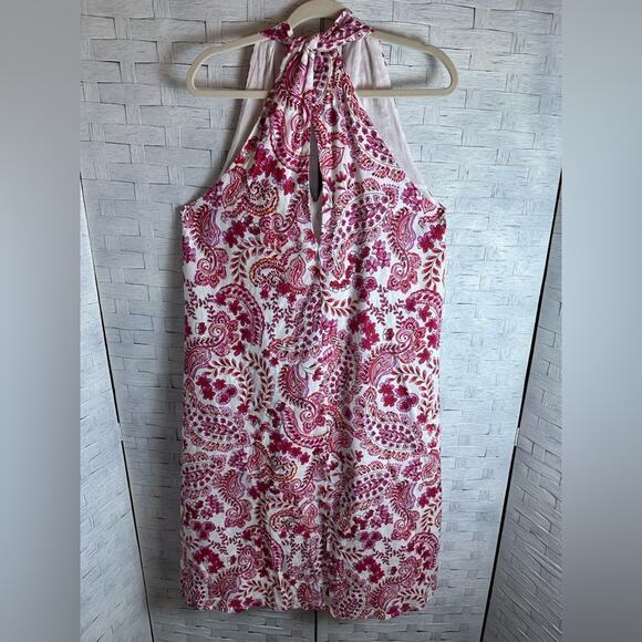 Johnny Was White Red sleeveles dress linen Bahamian cotton lining hippie coastal - Picture 5 of 11